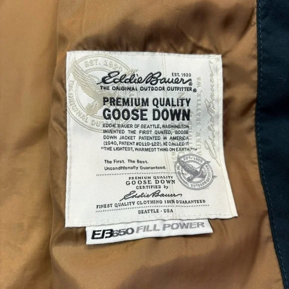 Eddie Bauer Vest Mens XLT Puffer Goose Down EB650 Fill Power Outerwear Hiking - Picture 4 of 7
